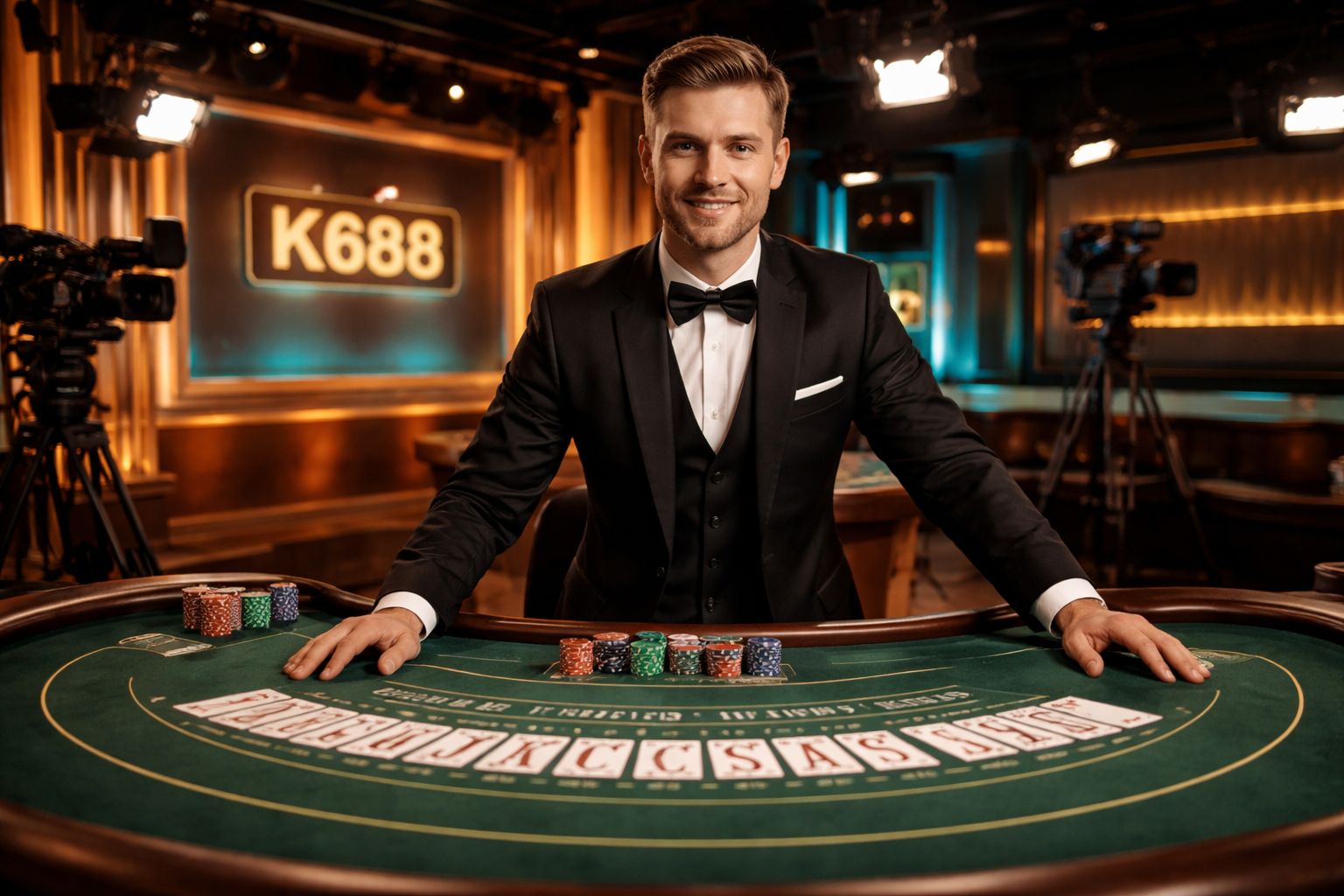 K688 dealer running a live blackjack table